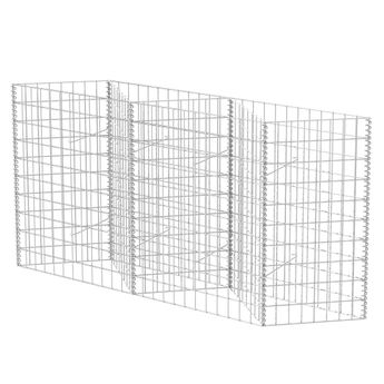vidaXL Gabion Basket Galvanized Steel 47.2"x11.8"x39.4"