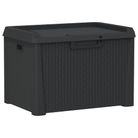 vidaXL Patio Storage Box Anthracite 33 gal PP