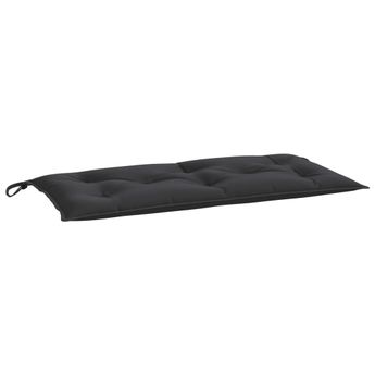 vidaXL Garden Bench Cushion Black 39.4"x19.7"x2.8" Oxford Fabric
