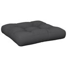 vidaXL Pallet Cushion Black 22.8"x22.8"x3.9" Fabric