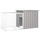 vidaXL Chicken Cage Grey 200x91x100 cm Galvanised Steel
