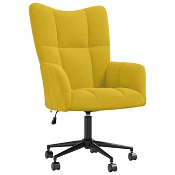 vidaXL Relaxing Chair Mustard Yellow Velvet