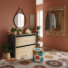 Boho Red Hallway: Coziness and Style