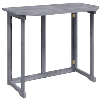 vidaXL Folding Balcony Table 35.4"x19.7"x29.1" Solid Acacia Wood