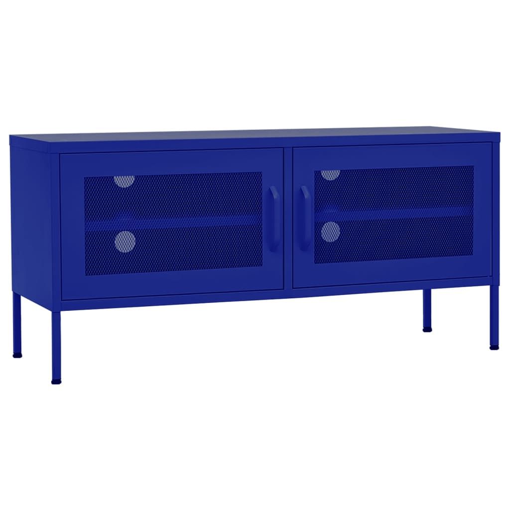 vidaXL TV Stand Navy Blue 41.3"x13.8"x19.7" Steel