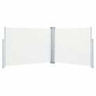 vidaXL Retractable Side Awning Cream 55.1"x393.7"