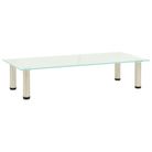 vidaXL TV Stand Frosted 31.5"x13.8"x6.7" Tempered Glass