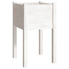 vidaXL Garden Planter White 15.7"x15.7"x27.6" Solid Wood Pine
