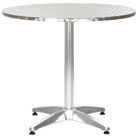 vidaXL Patio Table Silver 31.5"x27.6" Aluminum