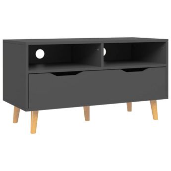 vidaXL TV Stand Gray 35.4"x15.7"x19.1" Engineered Wood