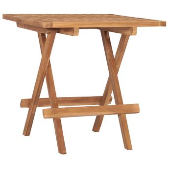 vidaXL Folding Patio Table 19.7"x19.7"x19.7" Solid Teak Wood