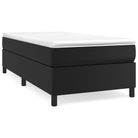 vidaXL Box Spring Bed Frame Black Twin XL Faux Leather (US Only)