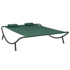 vidaXL Patio Lounge Bed Fabric Green