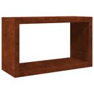 vidaXL Firewood Rack 39.4x15.7x23.6" Weathering Steel