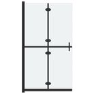 vidaXL Foldable Walk-in Shower Wall Frosted ESG Glass 31.5"x74.8"