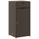 vidaXL Patio Storage Cabinet Brown 21.7"x21.7"x43.7" Poly Rattan
