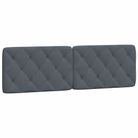 vidaXL Headboard Cushion Dark Grey 152 cm Velvet