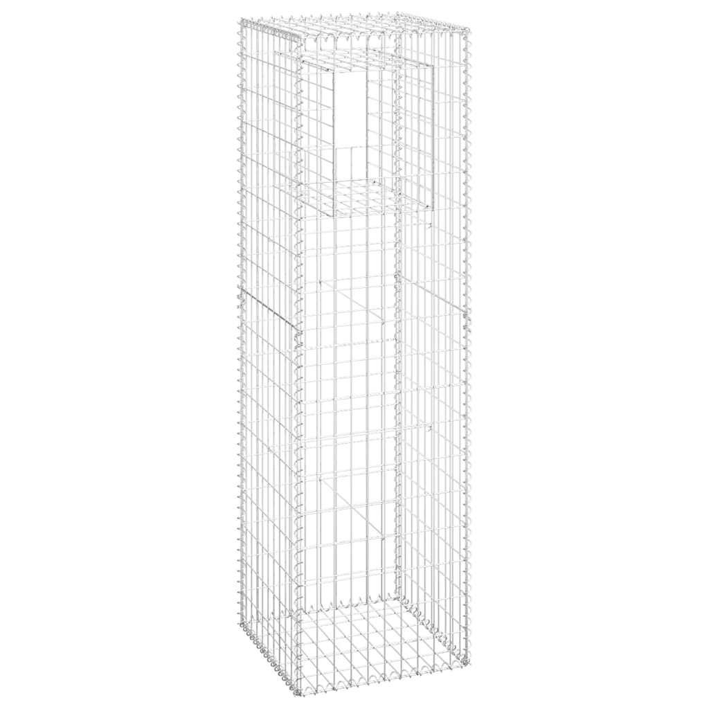 vidaXL Gabion Basket Post 50x50x180 cm Iron