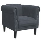 vidaXL Sofa Chair Dark Gray Velvet