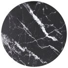 vidaXL Table Top Black ?70x0.8 cm Tempered Glass with Marble Design