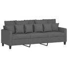 vidaXL 3-Seater Sofa Dark Gray 70.9" Fabric