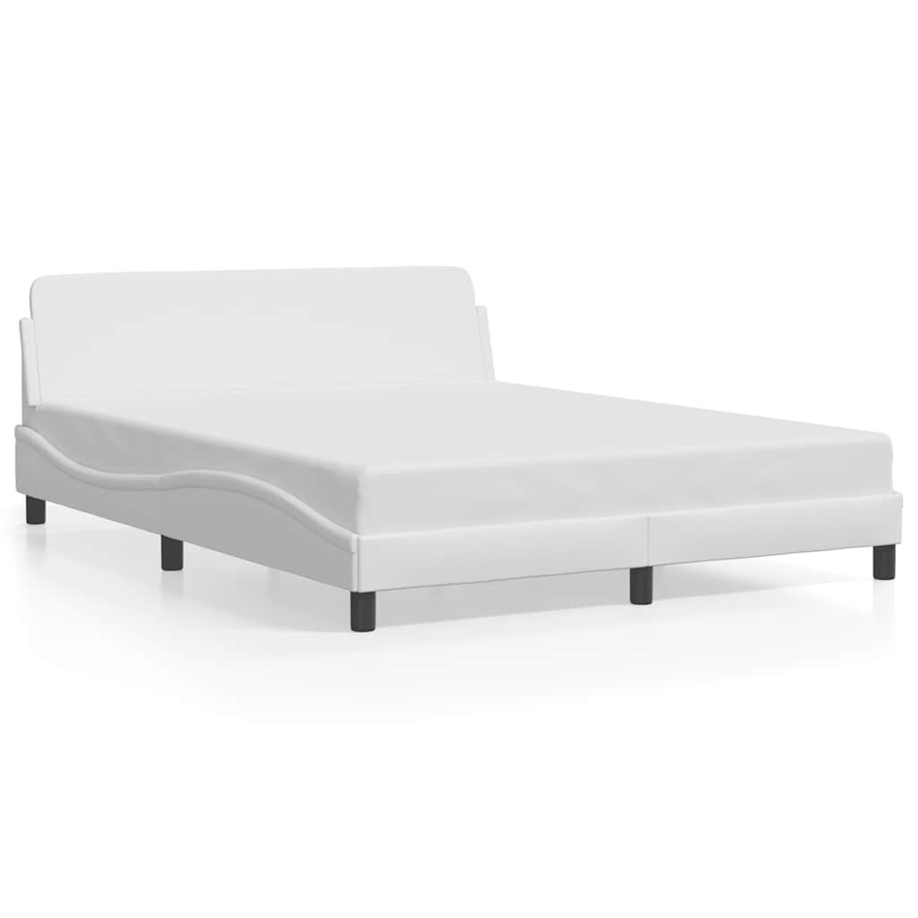 vidaXL Bed Frame "Dover" White 152x203 cm Faux Leather