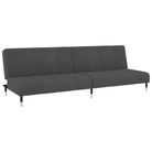 vidaXL 2-Seater Sofa Bed Dark Gray Velvet