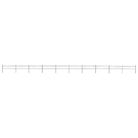 vidaXL Garden Fence with Spear Top Steel 1781.5x60 cm Black