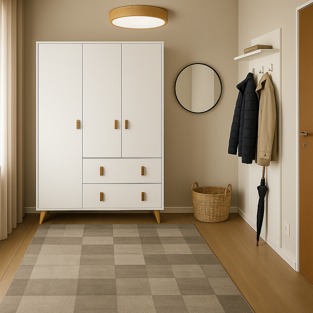 Hallway in beige tones