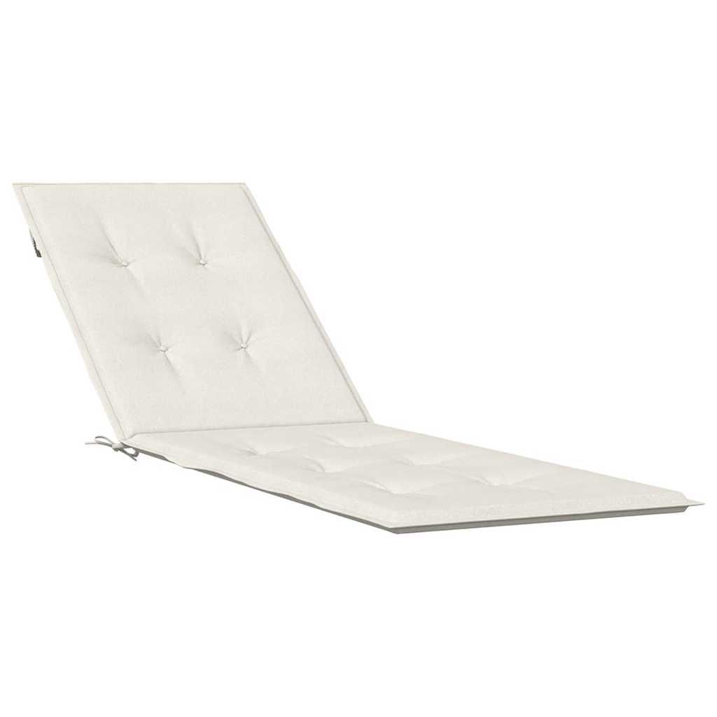 vidaXL Deck Chair Cushion Melange Cream (29.5"+41.3")x19.7"x1.6" Fabric