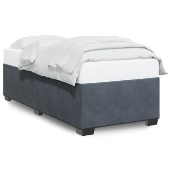 vidaXL Bed Frame without Mattress Dark GrayÂ Twin XL Velvet