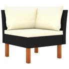 vidaXL Corner Sofa Poly Rattan and Solid Eucalyptus Wood