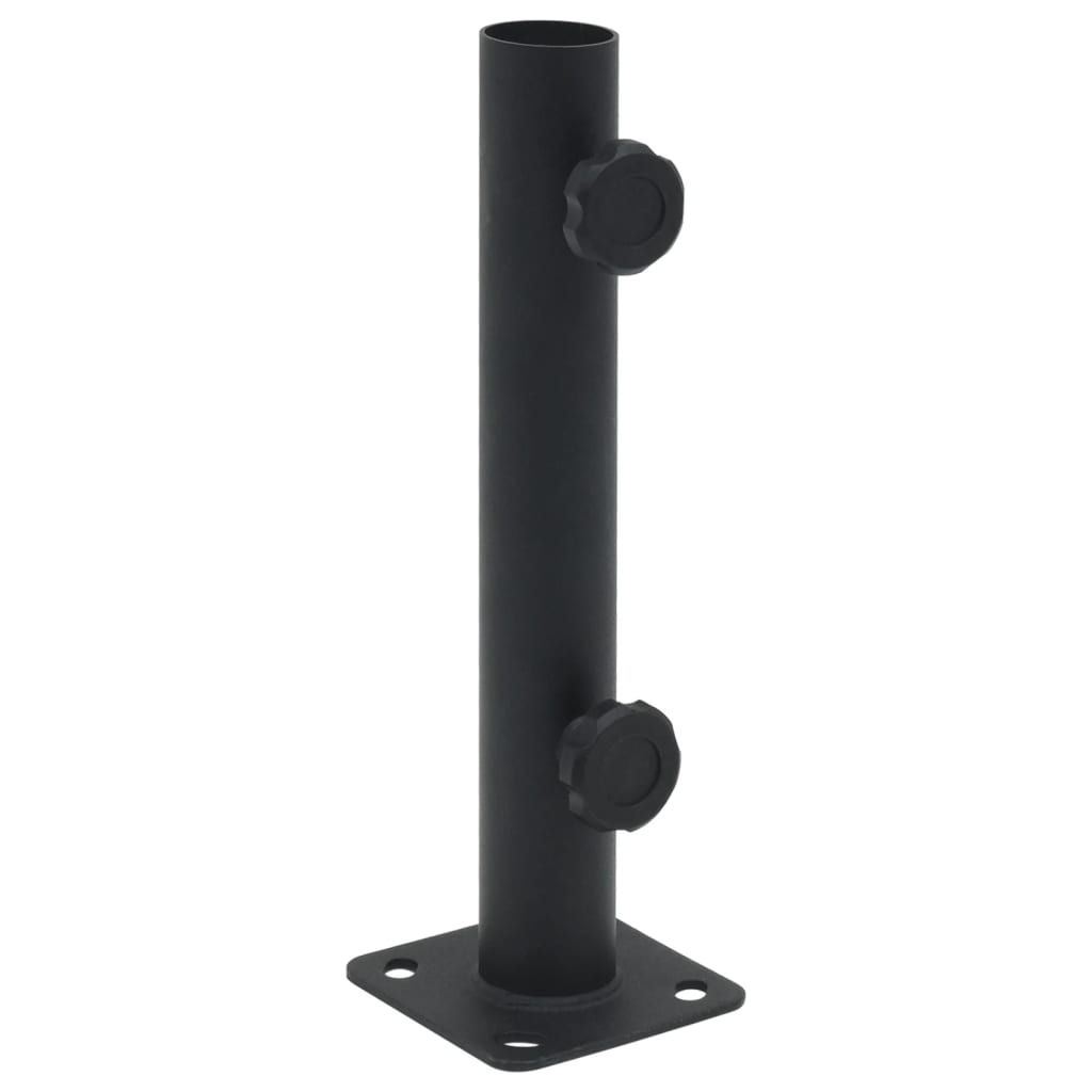 vidaXL Parasol Base for Ã1.3"/1.3"/1.5" Pole Matt Black Steel