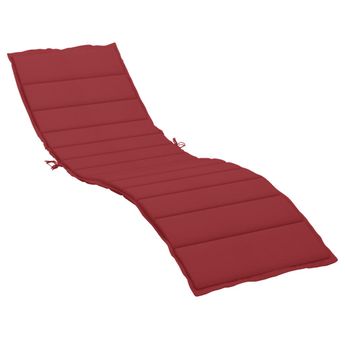 vidaXL Sun Lounger Cushion Wine Red 200x50x3cm Oxford Fabric