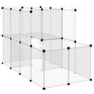 vidaXL Small Animal Cage Transparent 142x74x93 cm PP and Steel
