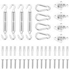 vidaXL 12 Piece Sunshade Sail Accessory Set Stainless Steel