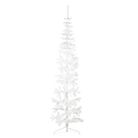 vidaXL Slim Artificial Half Christmas Tree with Stand White 240 cm