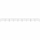 vidaXL Garden Fence with Spear Top Steel 1603.5x150 cm Black