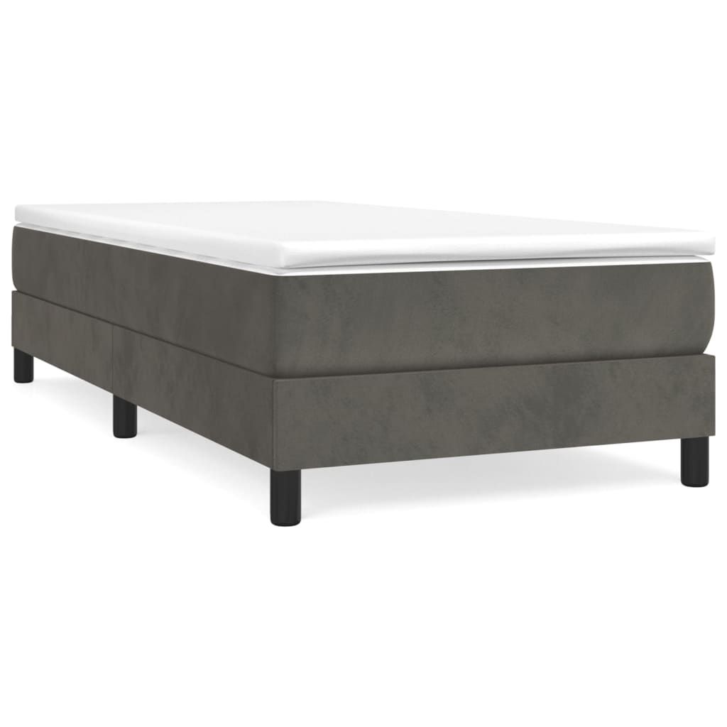 vidaXL Box Spring Bed Frame Dark Gray Twin Velvet (US Only)