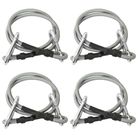 vidaXL Ropes with Carabiner 4 pcs Rubber