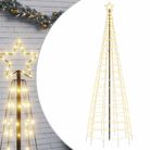 vidaXL LED Christmas Tree with Spikes 570 LEDs Warm White 118.1"