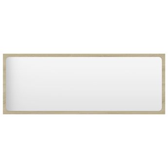 vidaXL Bathroom Mirror Sonoma Oak 100x1.5x37 cm Engineered Wood