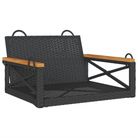 vidaXL Swing Bench Black 24.8"x24.4"x15.7" Poly Rattan