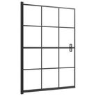vidaXL Shower Enclosure ESG 39.4"x55.1" Black