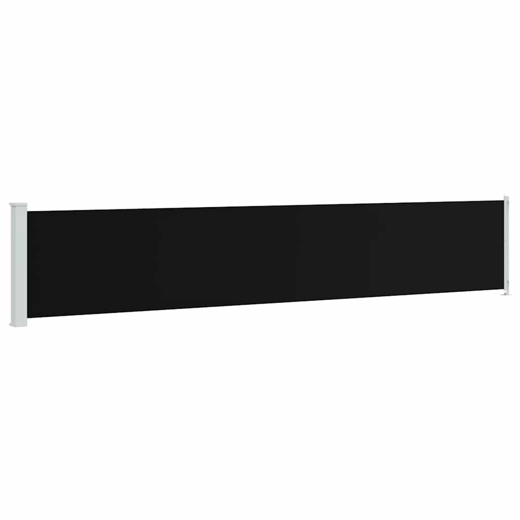 vidaXL Patio Retractable Side Awning 117x600 cm Black