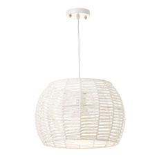 White ceiling lamp with bamboo shade ø 35 cm – Casa Selección