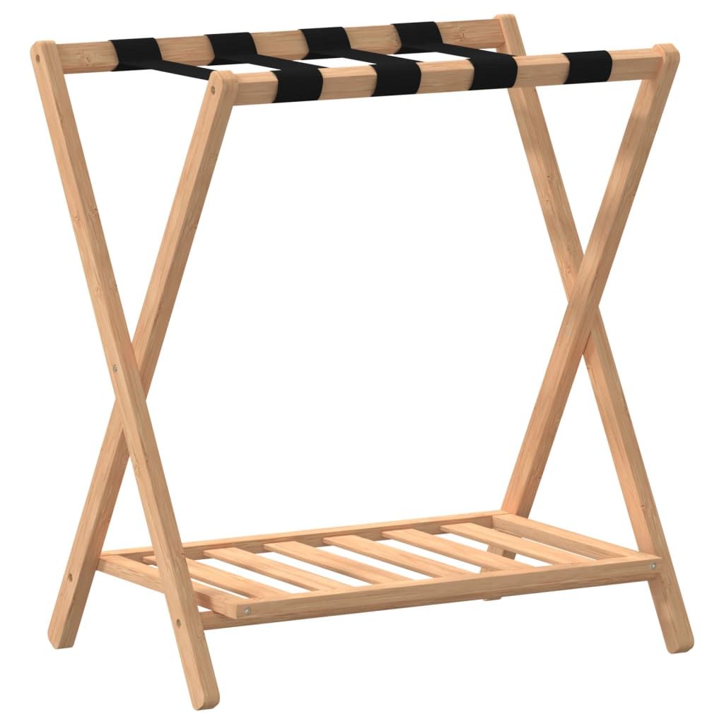 vidaXL Luggage Rack 26.8"x15"x22.8" Bamboo