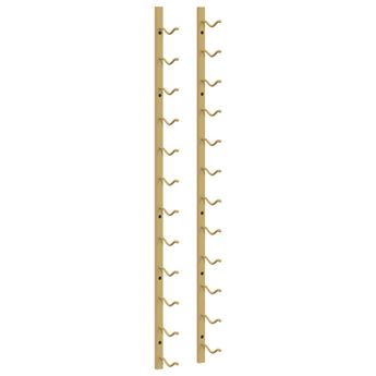 vidaXL Wall Mounted Wine Rack for 12 Bottles Gold Iron