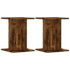 vidaXL Plant Stands 2 pcs Smoked Oak 30x30x40 cm Engineered Wood