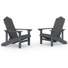 vidaXL Garden Adirondack Chairs 2 pcs HDPE Anthracite